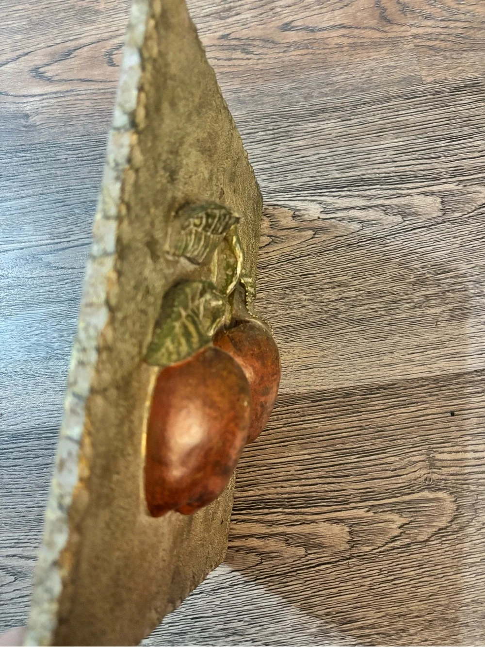Handcrafted 3-D Apple Relief Wall Plaque